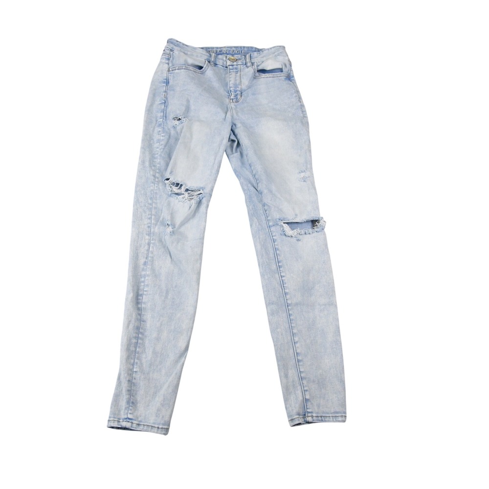 American Eagle Curvy Hi-Rise Jegging Distressed Jeans Size 6 (25x28)